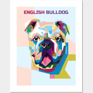 Abstract Popart English bulldog lover Posters and Art